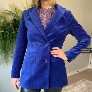 Thought Blue Velvet Blazer BLOWOUT